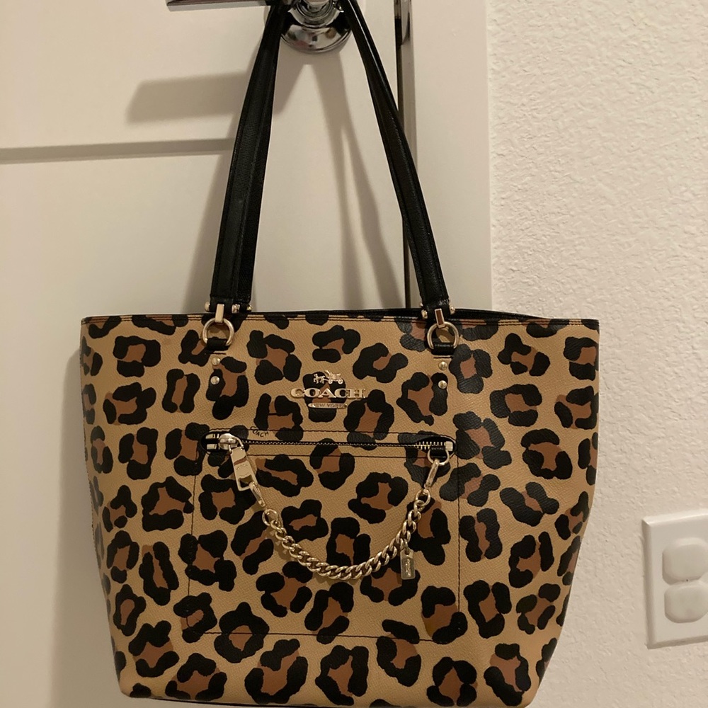 Coach leopard tote